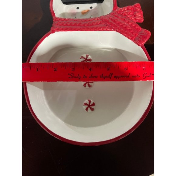 Burton and Burton Peppermint Snowman serving tray/Dish/candy dish Burton and Bur - Picture 7 of 7